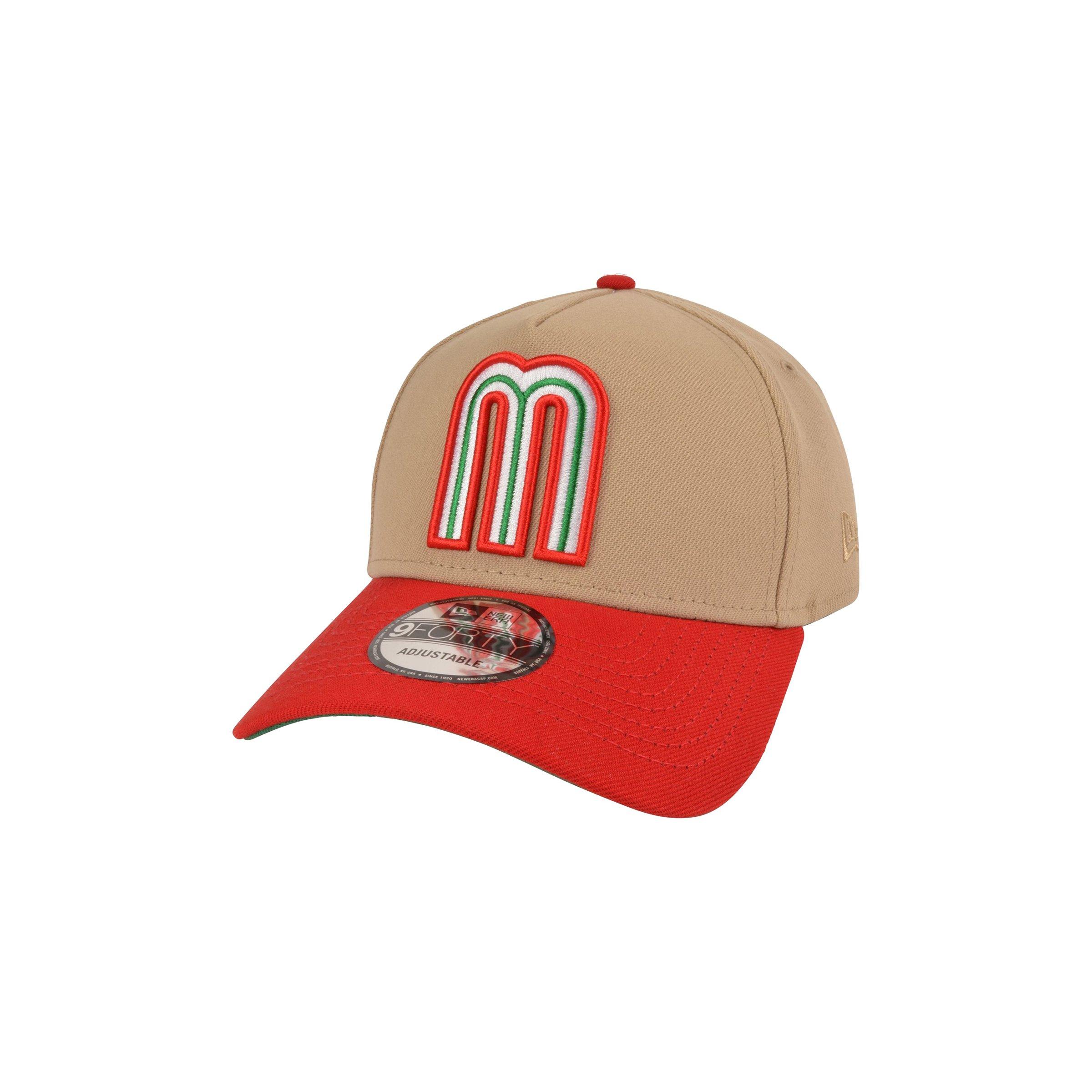 New Era Mexico 9FORTY A-Frame Snapback Hat - Cream/Red - CREAM/RED